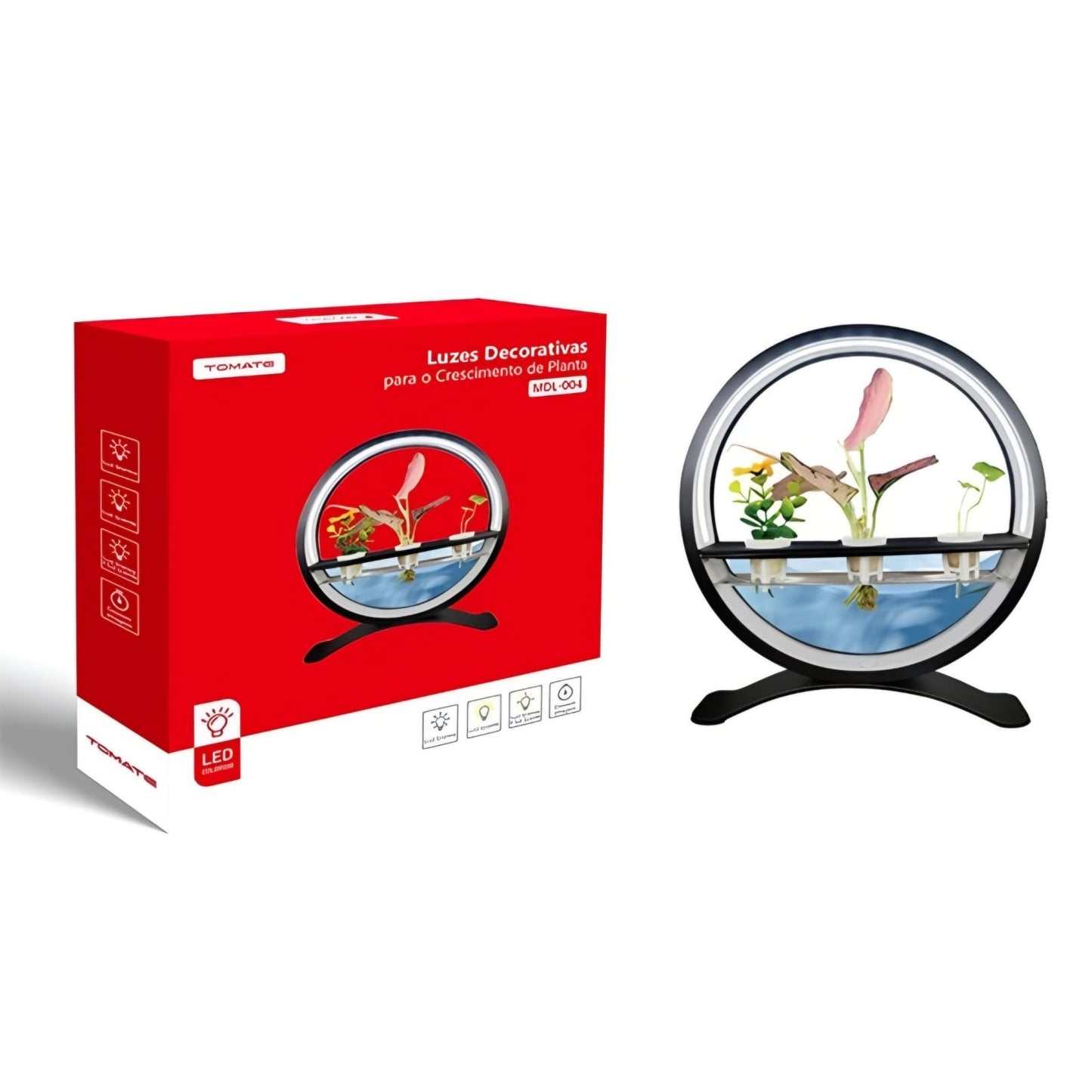 Luminária de Mesa com Suporte para Plantas LED Tomate MDL-004