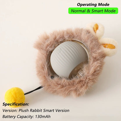 Brinquedo Interativo para Gatos com Sensor e Cauda | Bola Inteligente Recarregável USB