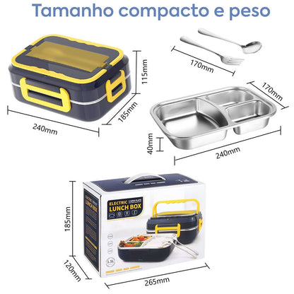Marmita Elétrica Para Casa, Carro e Caminhão 1.5L 12V/24V 110V/220V KR701 - Az